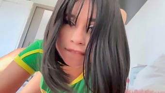 Brazilian Stepsister Craves My Load On Her Pretty Face