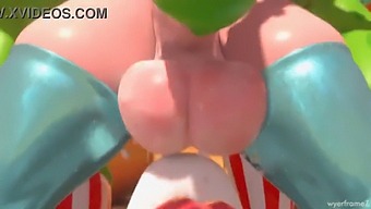 Princess Rosalina, A Futanari Character, Enjoys A Sensual Blowjob In This Animated Hentai Video.